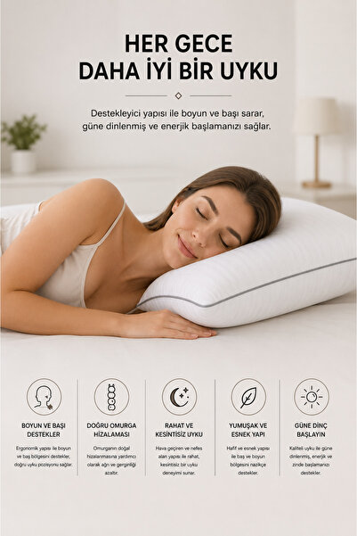 Nakkısh 2 Pieces Nano Gel Pillow Hotel Comfort 50X70Cm