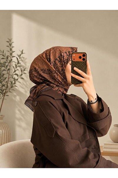 ELUREE GEOMETRİK DESEN PAMUKLU SOFT EŞARP