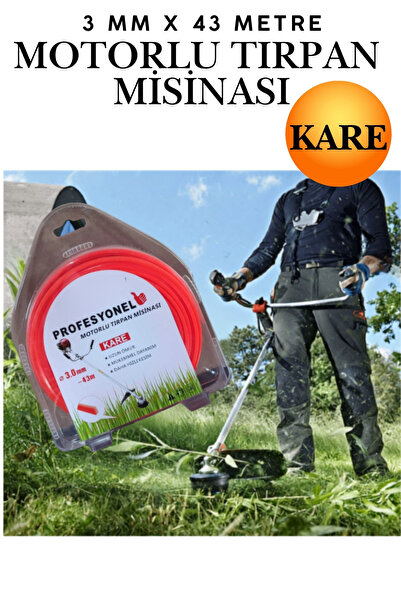 KAYRA LEATHER CRAFT 3 mm 43 Metre Tırpan Misinası Motorlu Tırpan Yuvarlak Mis...