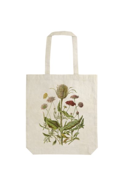 Skona Ting Sacosa din panza ecologica Skona Ting, 38 x 42 cm, Buchet cu ciulini