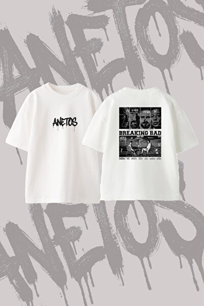 Anetos Breaking Bad dizajn rukavica Štampano Pamuk bela Oversize kroj T-shirt