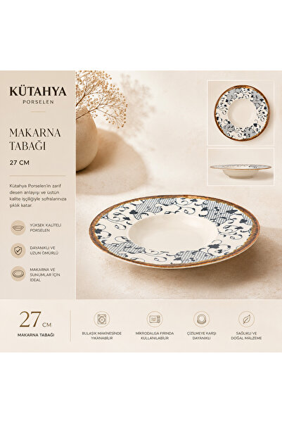 Kütahya Pasta Plate – 27 cm Elegant Design