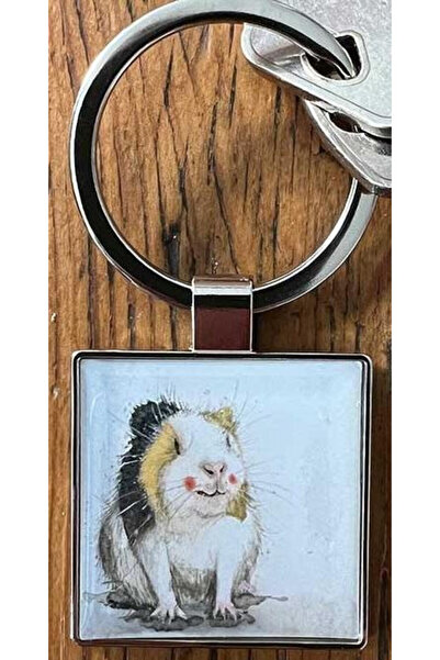 Alex Clark , breloc din metal cu ilustratie 'Swinka morska' K43, Multicolor, ...