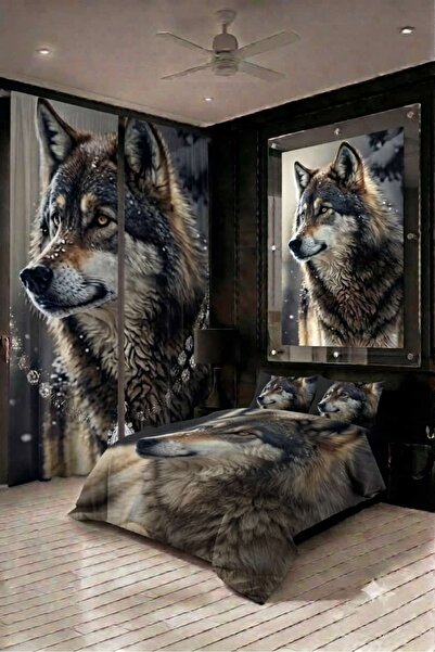 Elmas Dizayn 240 x 280 cm Double-Panel Curtains (2 Pieces) and 240 x 260 cm D...