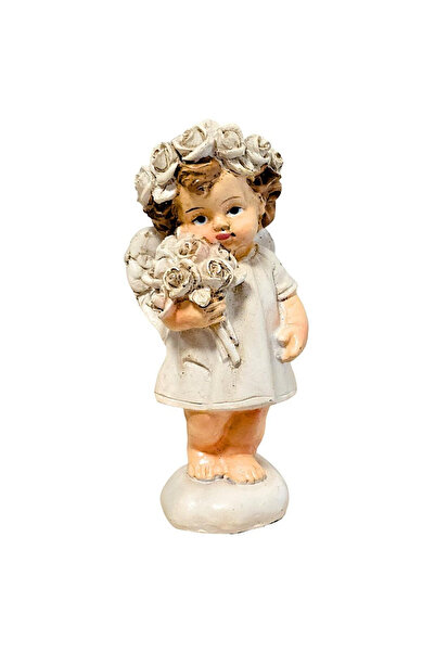OEM Figurina inger Art Sacrum cu buchet de trandafiri multicolor 8cm
