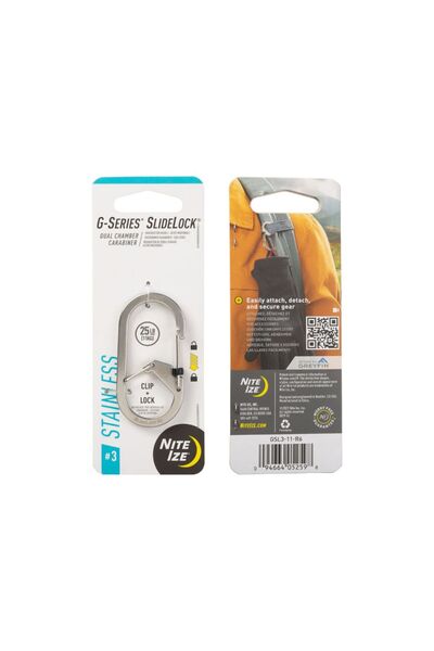 Nite Ize Carabiner G-Series Slidelock Silver #3 (NI GSL3-11-R6)