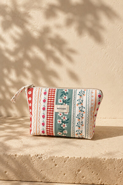 MOISARE Makeup Bag Quilted Organizer - Travel Cosmetic Organizer Zippered Mul...
