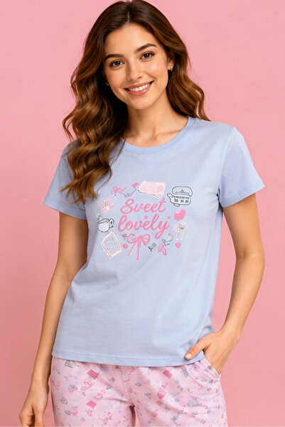 ETEN Girls Printed Pyjama Set Short Sleeve