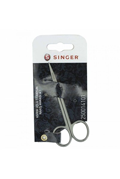 SİNGER Embroidery Scissors Curved Tip Titanium 4 "