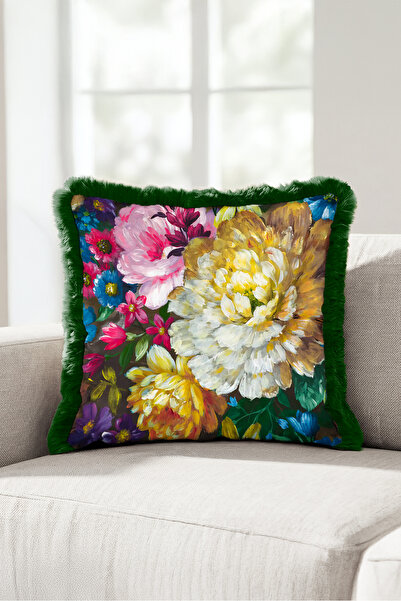 Evimde Bambaşka غطاء وسادة فني مزين بالزهور من Flower Peony Garden - غطاء وسا...