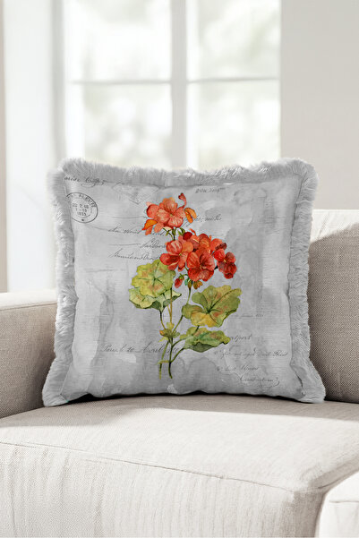 Evimde Bambaşka Vintage Floral Pattern Elegant Fringe Pillowcase - Botanical ...