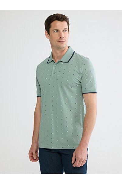 LC Waikiki Vizyon New Season Polo Neck Patterned Pique Men's T-Shirt