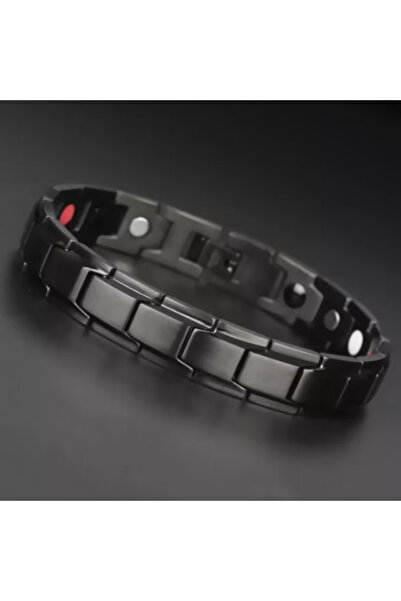 CRM Men's bracelet, CRM, magnetic, adjustable, 20 cm, black