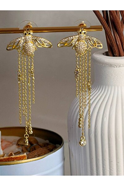 ANKA JEWELLRY Women's Stainless Steel Gold Color Zircon Stone Honey Bee Figur...