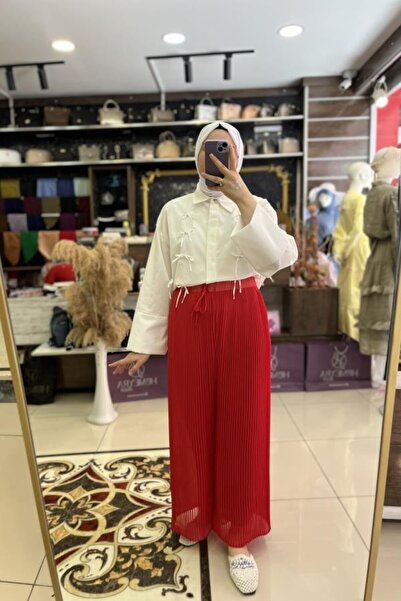 HÜMEYRA BUTİK بنطلون شيفون مطوي