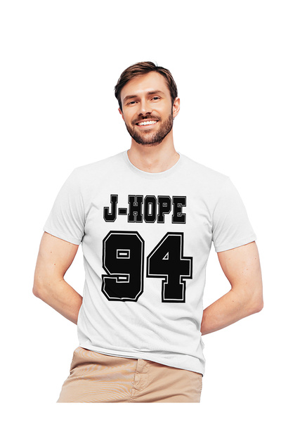 Generic عالم الموضة تيشرت قطن بطباعة عالية الجودة بتصميم BTS J-HOPE
