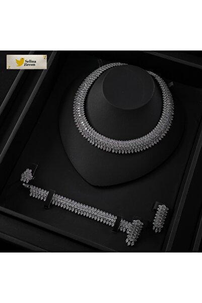 jewelrystore طقم اكسسوارات زركون مع العلبه