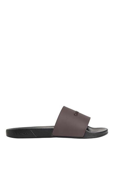 Calvin Klein Siyah - Bordo Erkek Plaj Terliği ESS SLIDE MONOBRAND CV