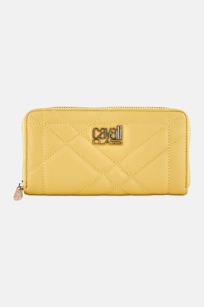 Cavalli Class Women Hardware Logo Wallet, Beige