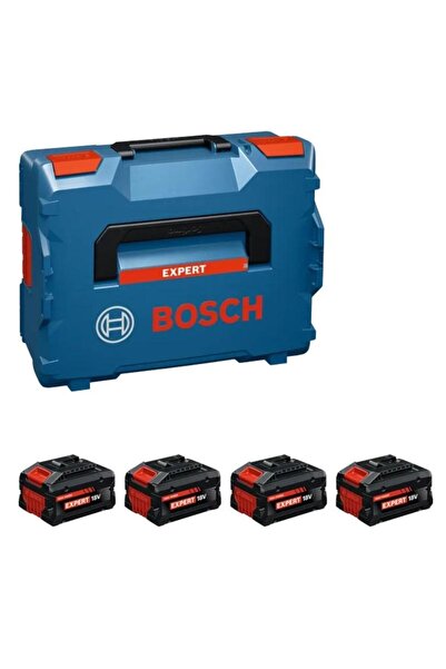 Bosch Set profesional EXPERT de 4 acumulatori 18V 5.5Ah cu L-BOXX 136