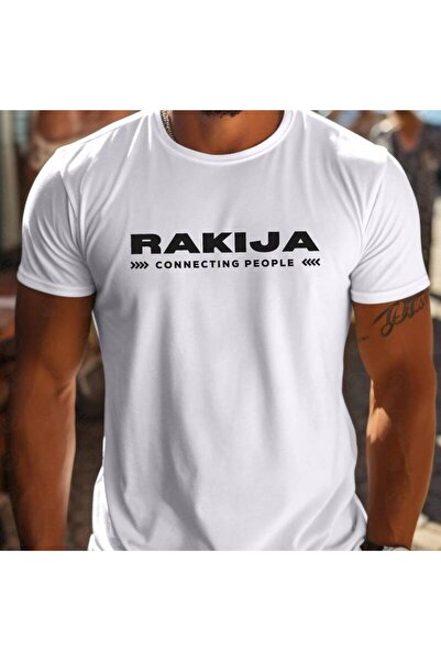 NOURAM Connecting People Spring and Men's Short-sleeved Printed Tops Summer T...