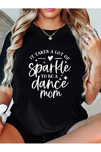 212Wear تي شيرت نسائي بطباعة "It Takes Lot of Sparkle to Be a Mom" - تي شيرت ...
