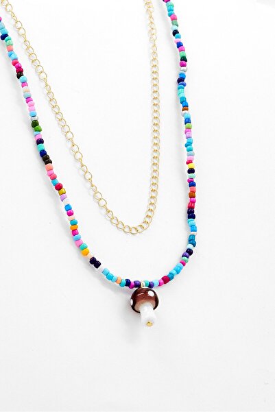 Casa Caracol Women Stainless Steel Pearl Beaded Necklace, Multicolor
