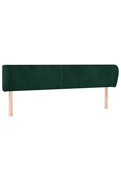 vidaxl Tăblie de pat cu aripioare verde închis 183x23x78/88 cm catifea
