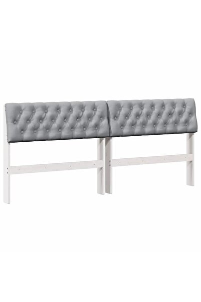 vidaxl Tăblie tapițată Gri deschis 180 cm Lemn de pin masiv