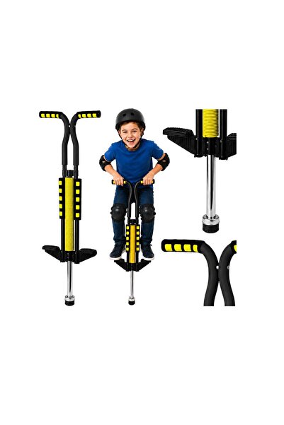 LEAN Pogo stick pentru copii, capacitate maximă 70 kg, galben, 30995