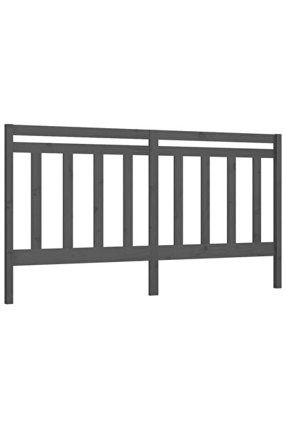 vidaxl Tăblie de pat, gri, 186x4x100 cm, lemn masiv de pin