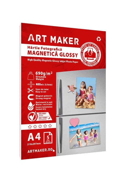 Art Maker Glossy magnetic photo paper, A4, 690g/m2, 5 sheets