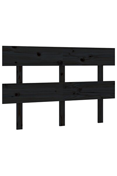 vidaxl Tăblie de pat, negru, 144x3x81 cm, lemn masiv de pin