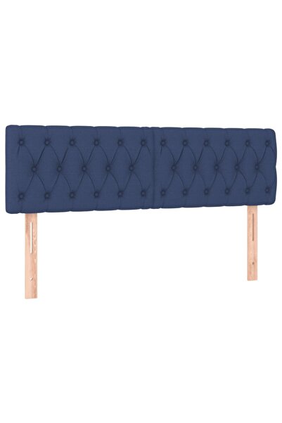 vidaxl Tăblii de pat, albastru, 144x7x78/88 cm, textil