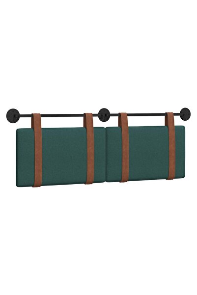 vidaxl Cap de pat suspendat Verde închis 130 x 55 x 5 cm PU antic