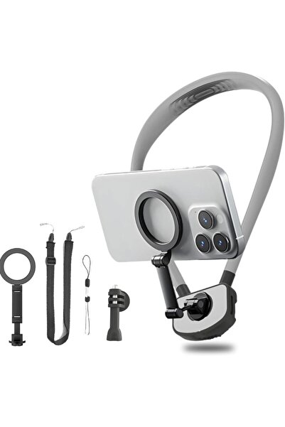 Arabest Magnetic Neck Phone Holder,Hands-Free POV Vlog Selfie Mount,Multi-Ang...