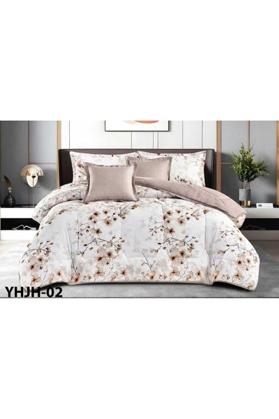 SFT Nefren Carpet 6-Piece Microfiber Plant Patterned Calming Luxury and Elega...