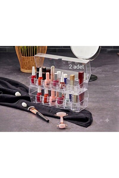 Vivart Compartmentalized Lipstick Holder and Nail Polish Makeup Organizer Por...