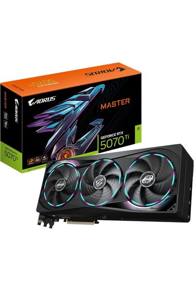 Gigabyte Aorus GeForce RTX 5070 Ti Master 16G Graphics Card - 16GB GDDR7, 256...