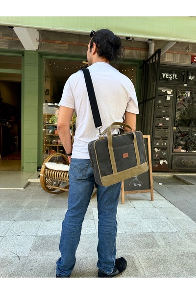 Atelier Lapina Siyah & Karamel / Geyik Astar Laptop Çantası