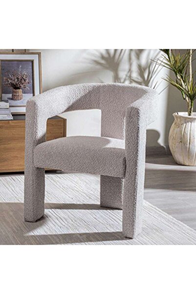 PAN HOME SYBILL DINING CHAIR - CREAM