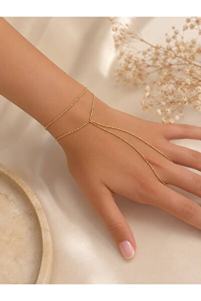 FİORE WOMEN Gold Color Steel Elegant Şahmeran Bracelet Minimal Daily and Spec...