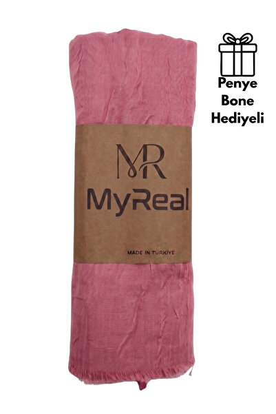 MyReal Bamboo Kraş Shawl - Non-Ironing Natural Texture (90X200 cm)