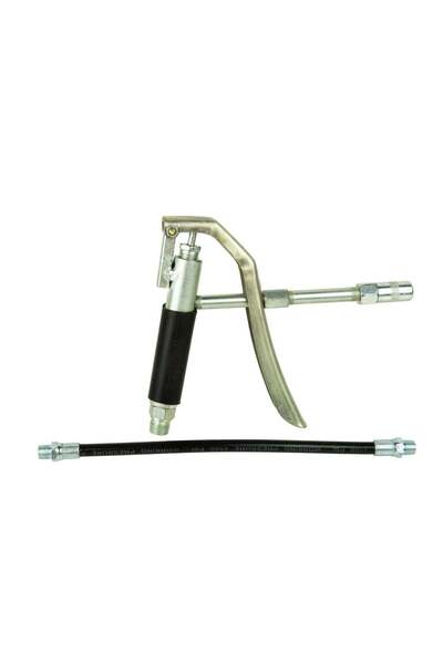 GEKO Pistol de ungere + furtun metalic și din cauciuc, G 01123 A
