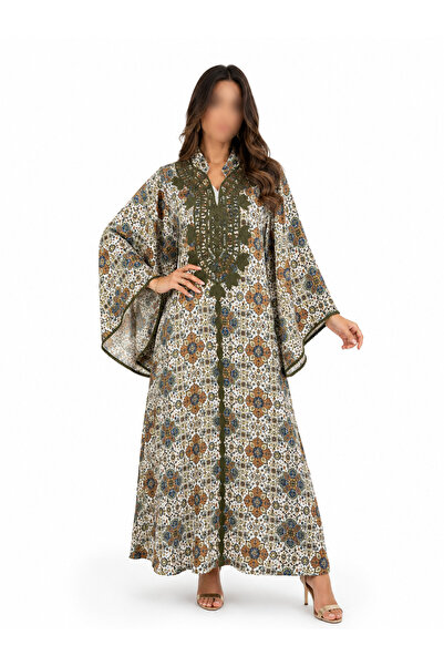 THOGUE Luxurious Women's Jalabiya with Exquisite Embroidery and Flared Butter...