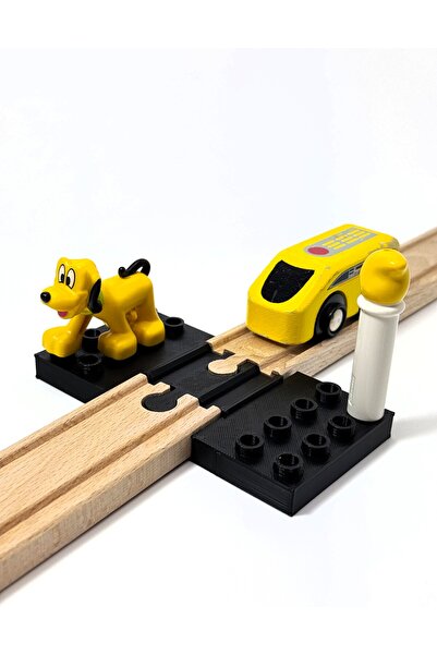 vixus Μεγάλη ράγα προσαρμογέα Duplo, συμβατή με Brio, Hape, Ikea, Playtive, B...
