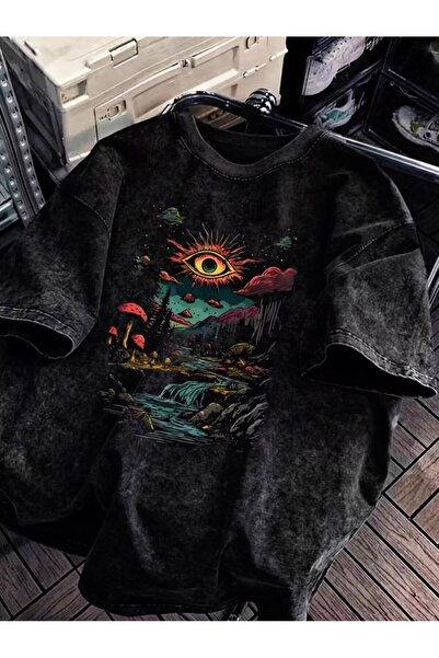 bellanova Hanan Unisex Colorful Oversize Printed T-Shirt Streetwear Comfortab...