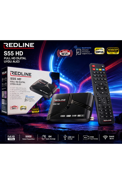 Redline S55 Full HD Uydu Alıcısı (Dahili Wifi)