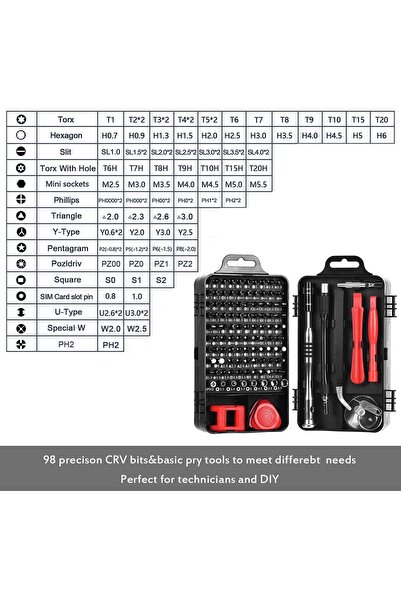 ShowTop Precision screwdriver set, 110-in-1 maintenance tool kit consisting o...