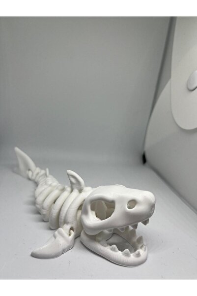 AHSEN HOME&DESIGN 3D Baskı Eklemli Köpek Balığı İskeleti Dekoratif Figür | Ha...